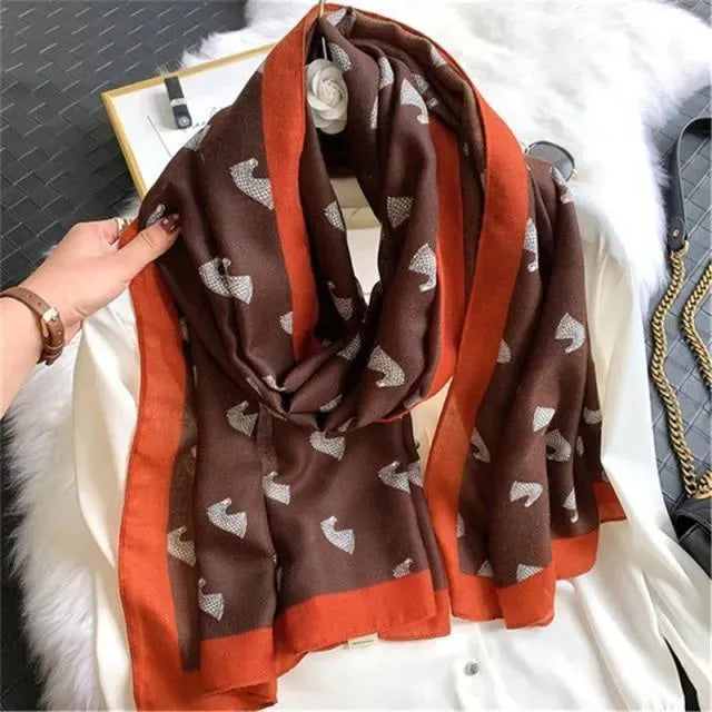 LeStyleParfait Women's Scarves & Shawls Stylish Wrap Scarf Striped-Pinstriped Cotton -Scarf