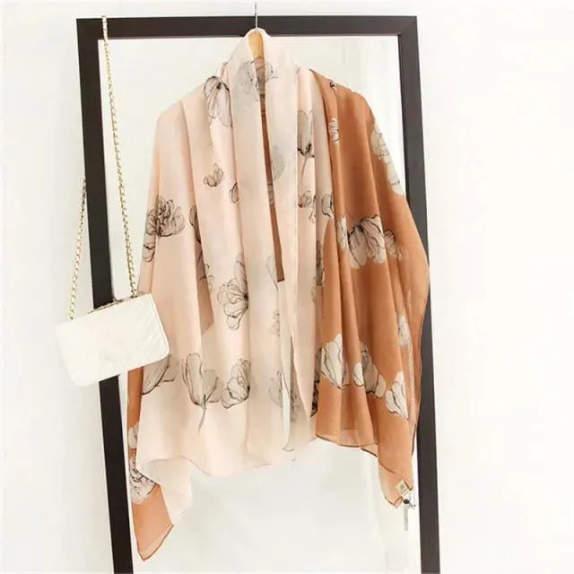 LeStyleParfait Women's Scarves & Shawls Stylish Wrap Scarf Striped-Pinstriped Cotton -Scarf