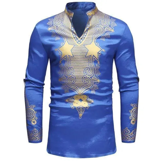 Stuurman African Print Men's Shirt-Men Shirts-LeStyleParfait