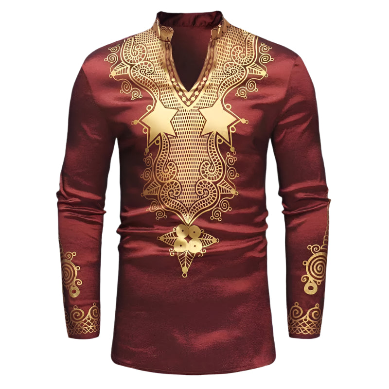 Stuurman African Print Men's Shirt-Men Shirts-LeStyleParfait