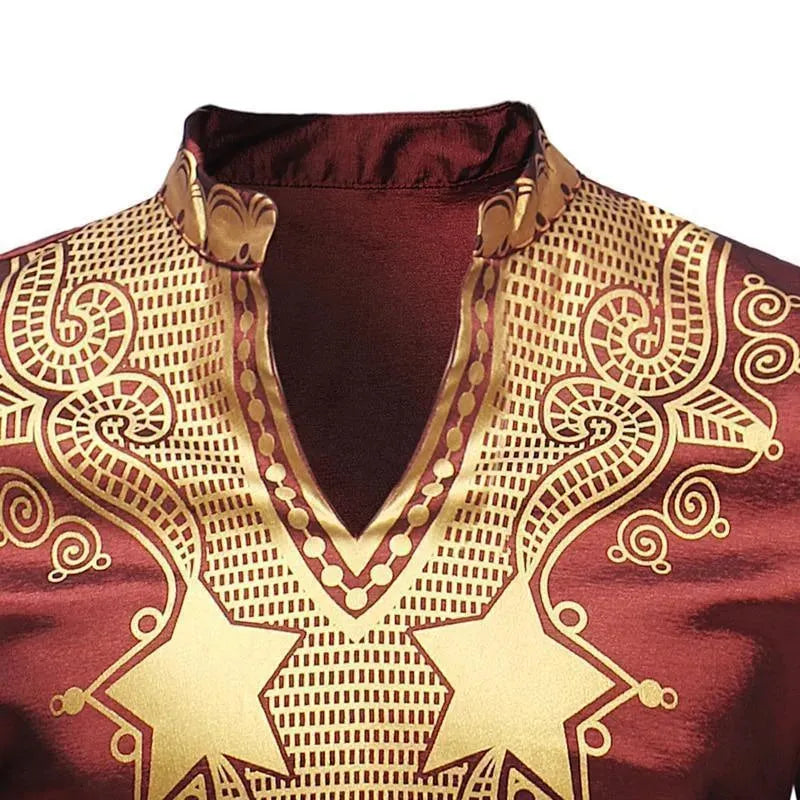 Stuurman African Print Men's Shirt-Men Shirts-LeStyleParfait