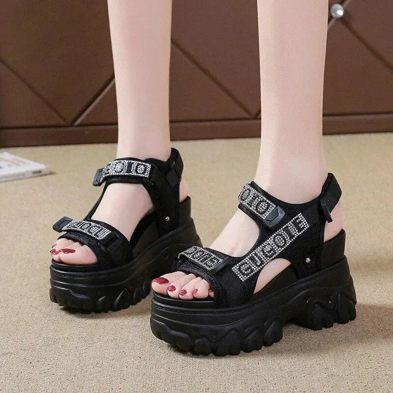 Stylish Open Toe Platform Sandals