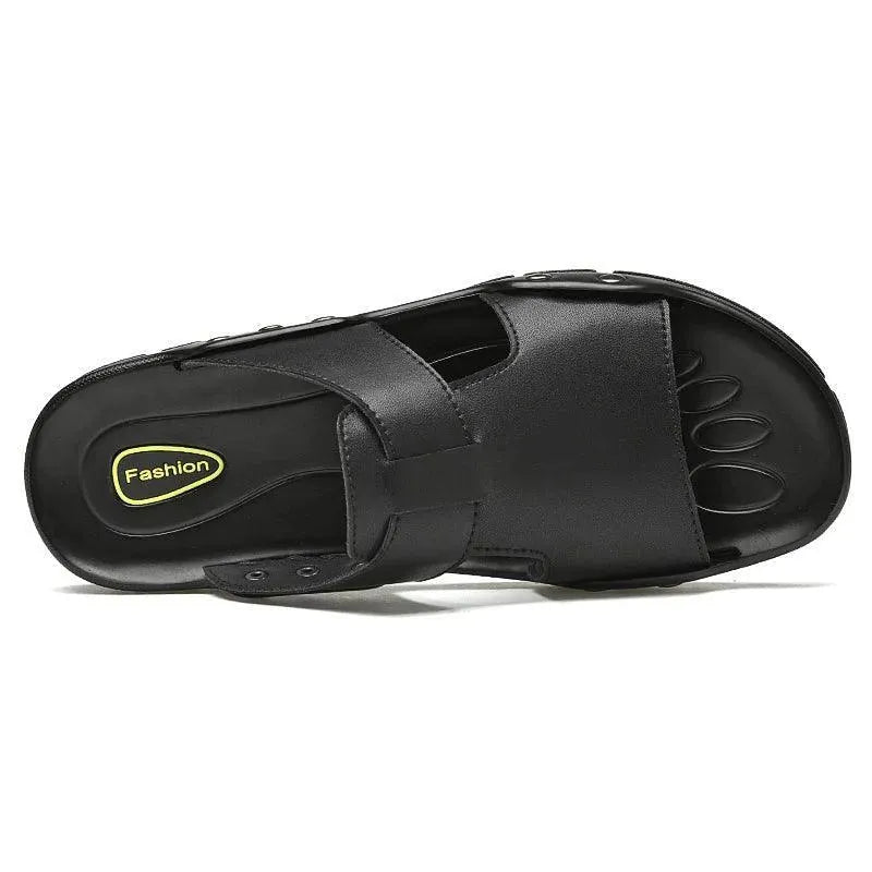 Summer Slip On Leather Sandals - Sandals - LeStyleParfait