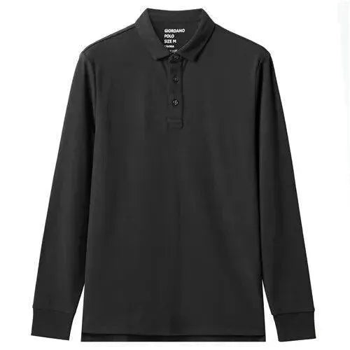 Thick Cotton Men Polo Shirt Long Sleeve-Polo Shirt-LeStyleParfait