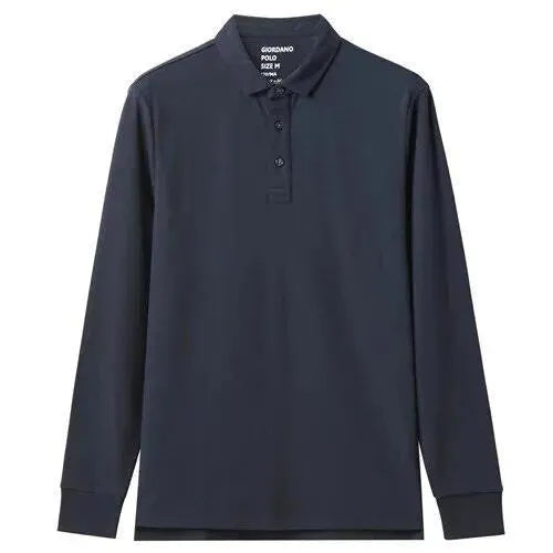 Thick Cotton Men Polo Shirt Long Sleeve-Polo Shirt-LeStyleParfait