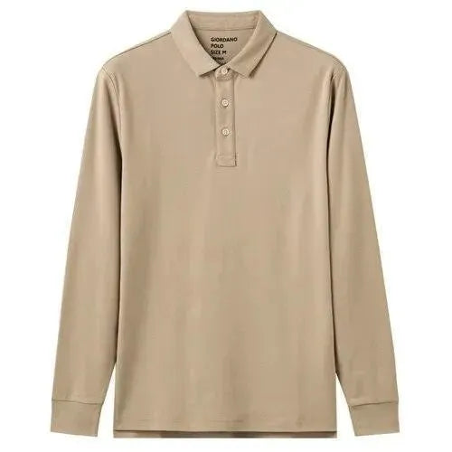 Thick Cotton Men Polo Shirt Long Sleeve-Polo Shirt-LeStyleParfait