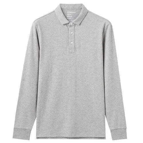 Thick Cotton Men Polo Shirt Long Sleeve-Polo Shirt-LeStyleParfait