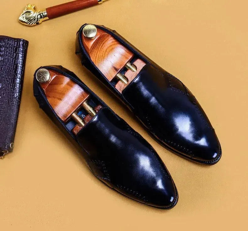 Tomasso Leather Loafer Shoes For Men - Loafer Shoes - LeStyleParfait