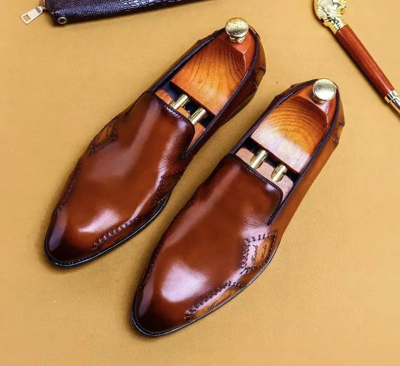 Tomasso Leather Loafer Shoes For Men - Loafer Shoes - LeStyleParfait