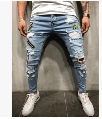 Distressed Stretch Jeans Pants For Men - Men's Jeans - LeStyleParfait