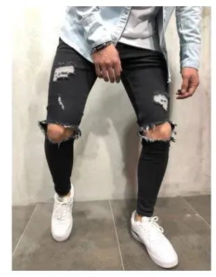 Distressed Stretch Jeans Pants For Men - Men's Jeans - LeStyleParfait