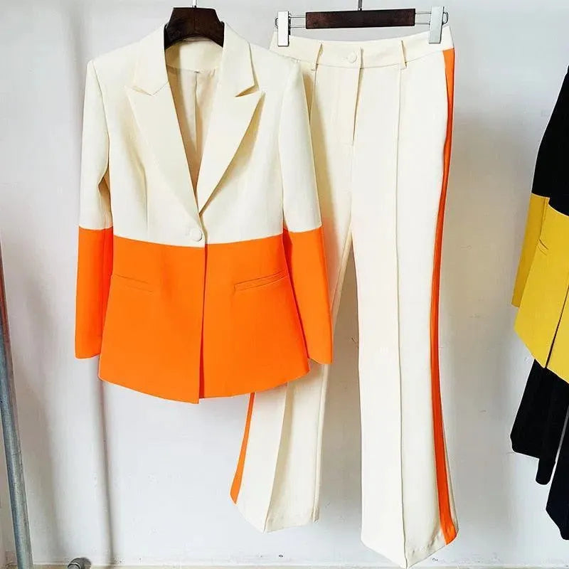 Contrast Patchwork Pantsuit - Pantsuit - LeStyleParfait