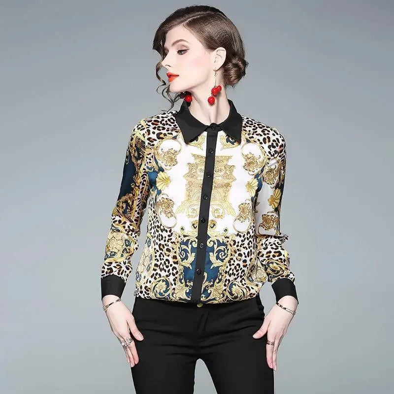Vintage Silk Shirt For Women-Women's Shirts-LeStyleParfait