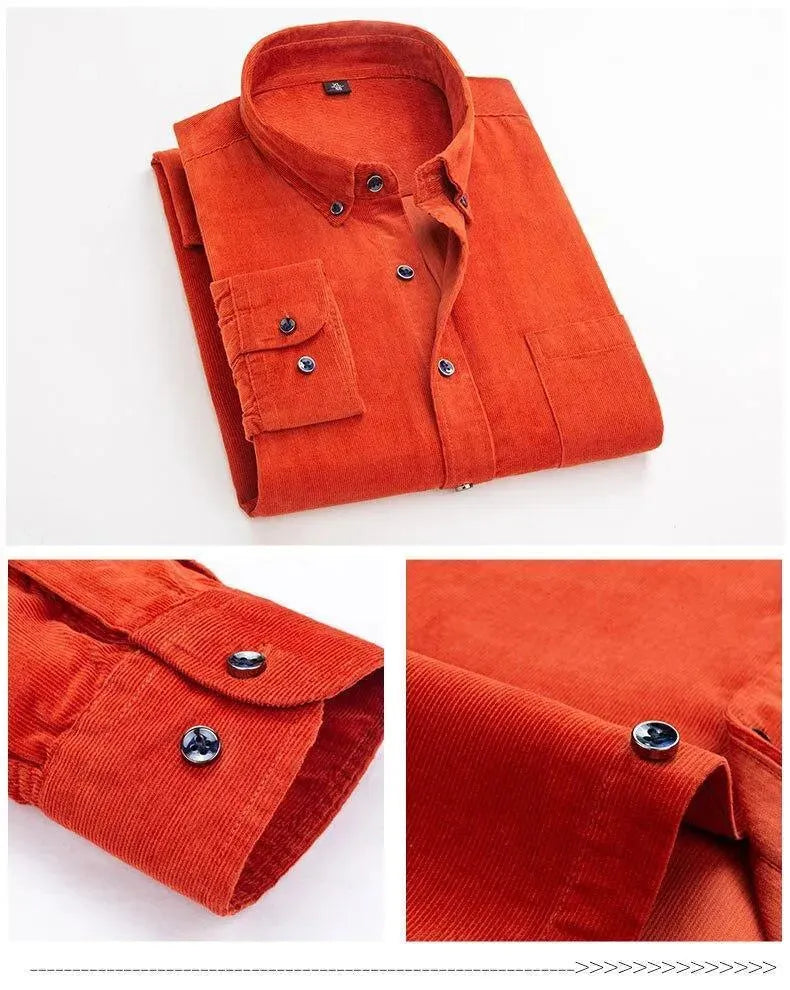 Wales Corduroy Winter Shirt For Men-Men Shirts-LeStyleParfait