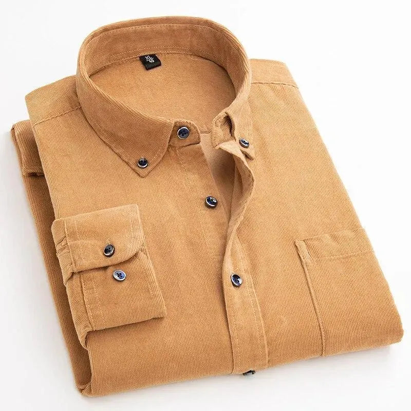 Wales Corduroy Winter Shirt For Men-Men Shirts-LeStyleParfait
