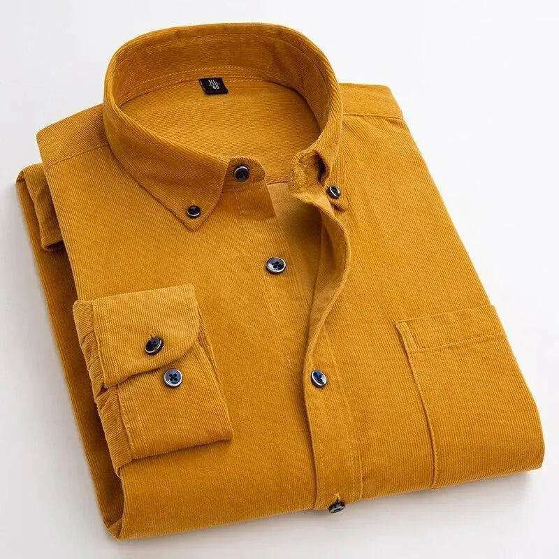 Wales Corduroy Winter Shirt For Men-Men Shirts-LeStyleParfait