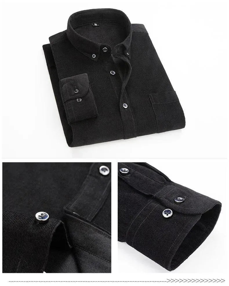 Wales Corduroy Winter Shirt For Men-Men Shirts-LeStyleParfait