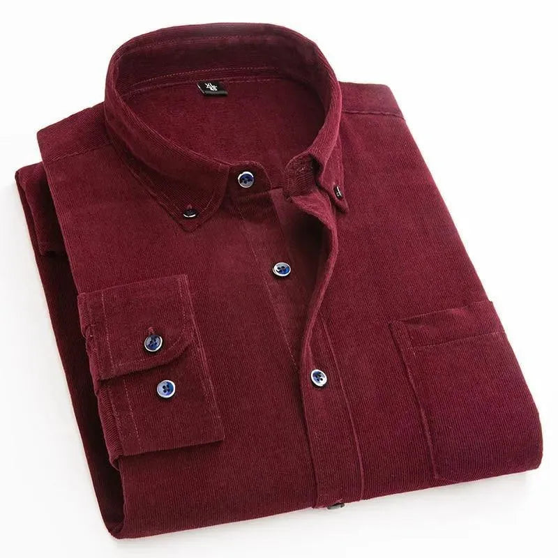 Wales Corduroy Winter Shirt For Men-Men Shirts-LeStyleParfait