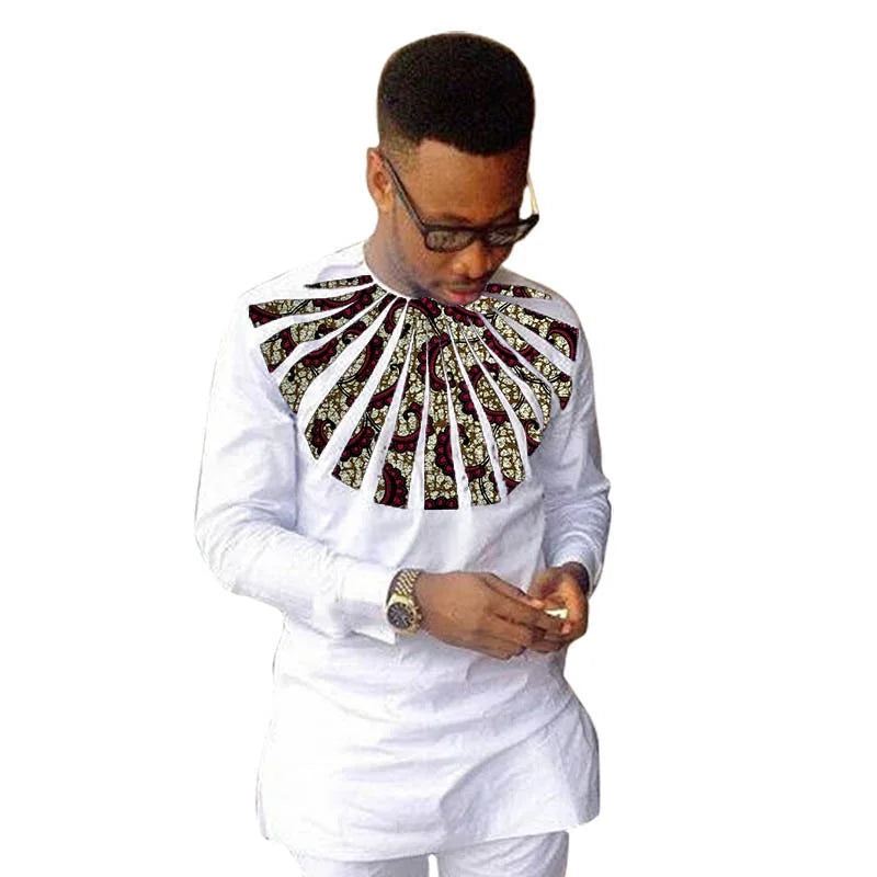 White African Wedding Men's Shirt-Men Shirts-LeStyleParfait