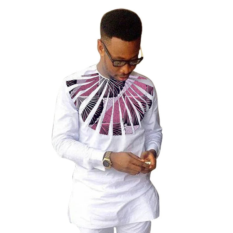White African Wedding Men's Shirt-Men Shirts-LeStyleParfait