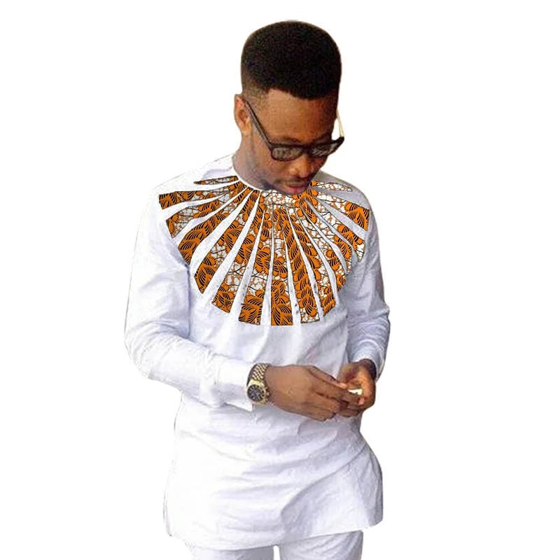 White African Wedding Men's Shirt-Men Shirts-LeStyleParfait
