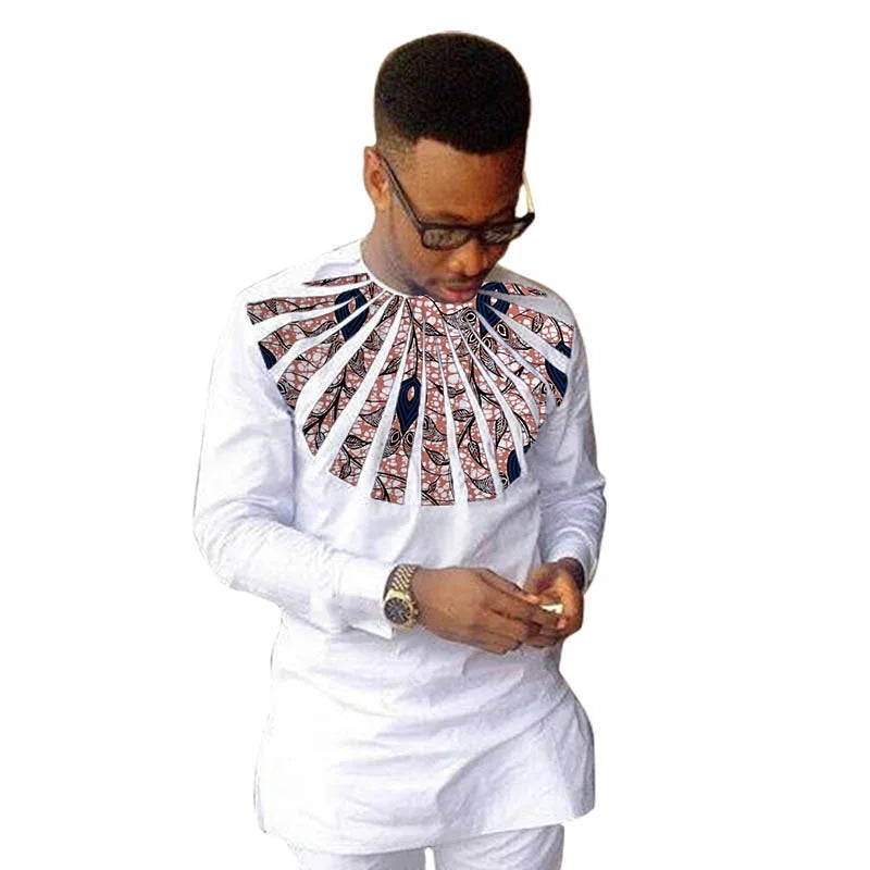 White African Wedding Men's Shirt-Men Shirts-LeStyleParfait