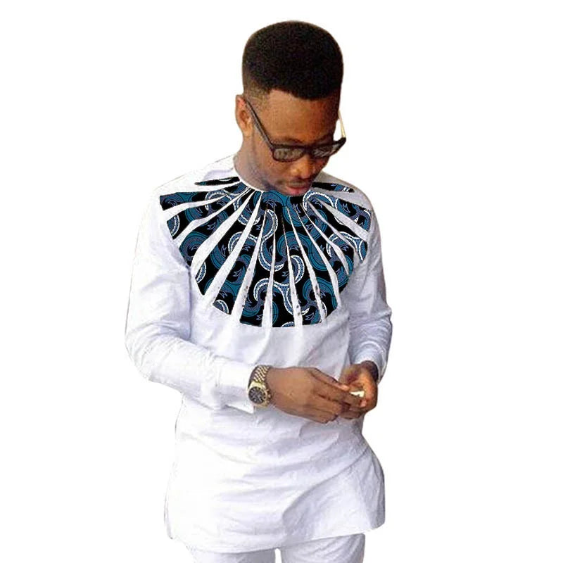 White African Wedding Men's Shirt-Men Shirts-LeStyleParfait