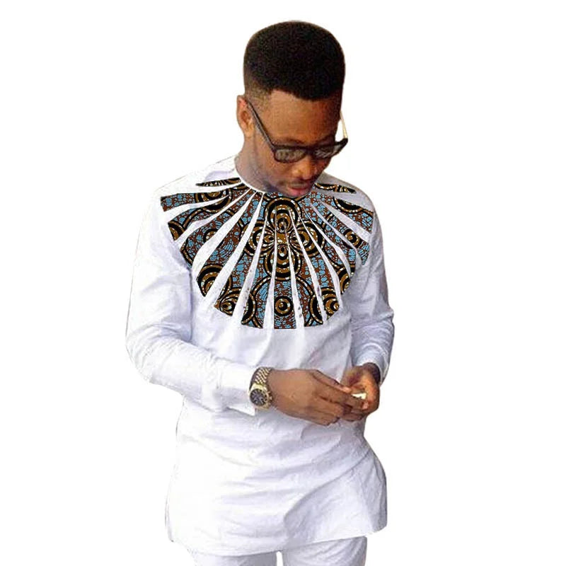 White African Wedding Men's Shirt-Men Shirts-LeStyleParfait