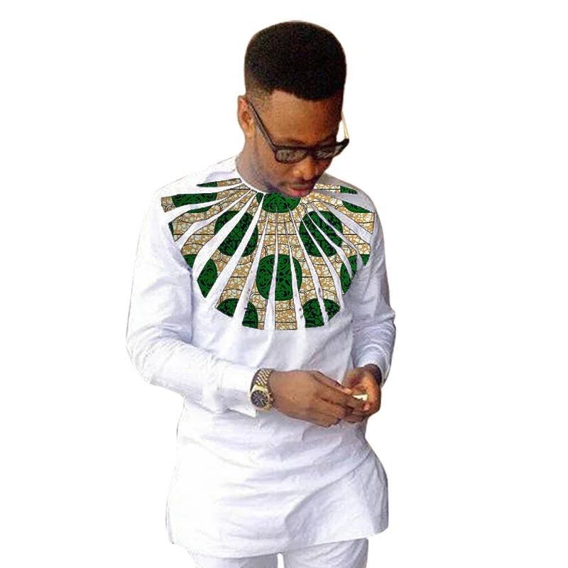 White African Wedding Men's Shirt-Men Shirts-LeStyleParfait