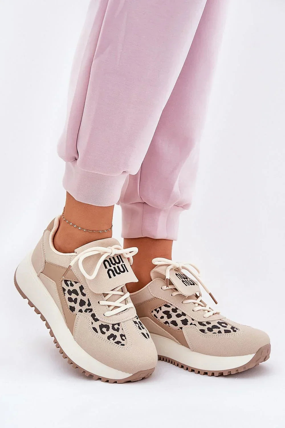 Women Animal Print Chunky Platform Sneakers Streetwear Shoes-women sneakers-LeStyleParfait