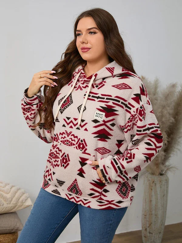Women Animal Print Loose Hoodie Essential Style-Women Hoodie-LeStyleParfait