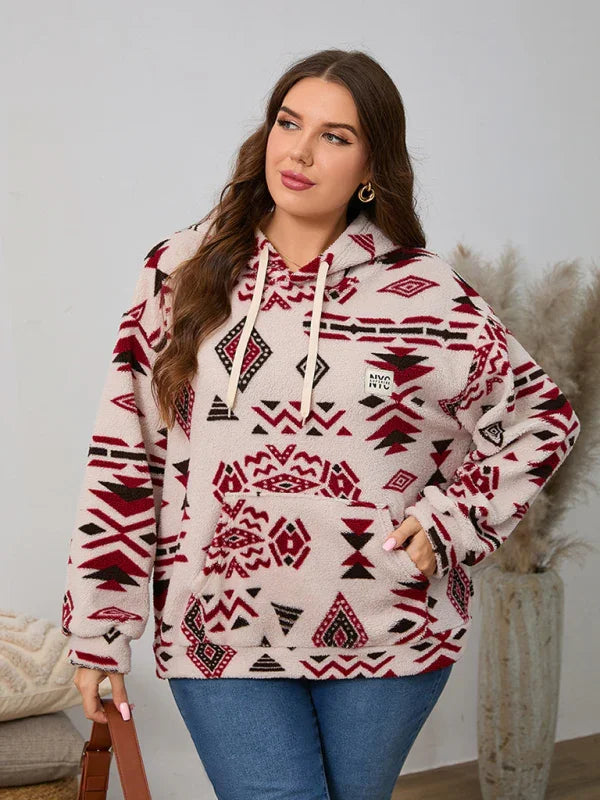 Women Animal Print Loose Hoodie Essential Style-Women Hoodie-LeStyleParfait