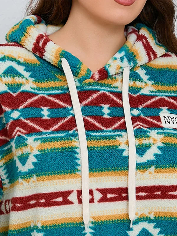Women Animal Print Loose Hoodie Essential Style-Women Hoodie-LeStyleParfait