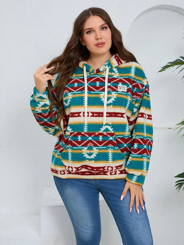 Women Animal Print Loose Hoodie Essential Style-Women Hoodie-LeStyleParfait