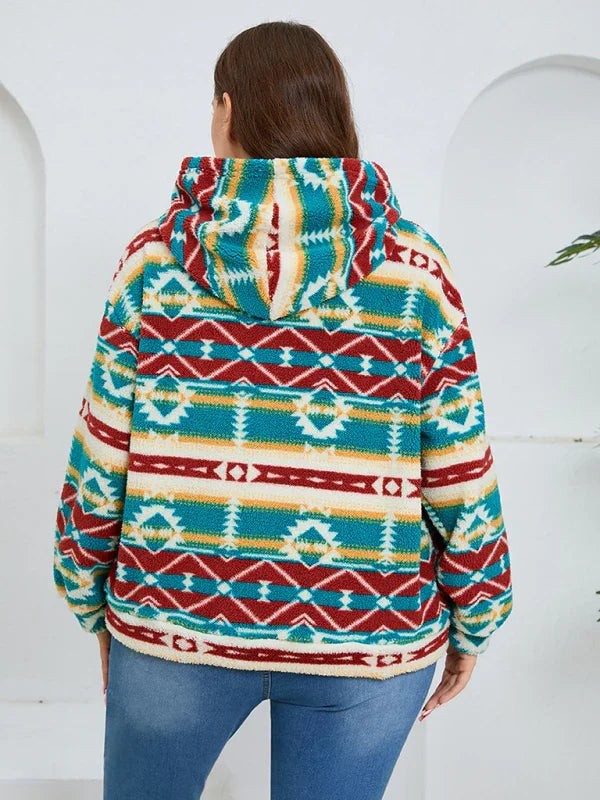 Women Animal Print Loose Hoodie Essential Style-Women Hoodie-LeStyleParfait