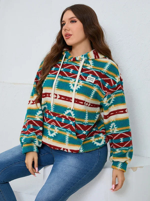 Women Animal Print Loose Hoodie Essential Style-Women Hoodie-LeStyleParfait