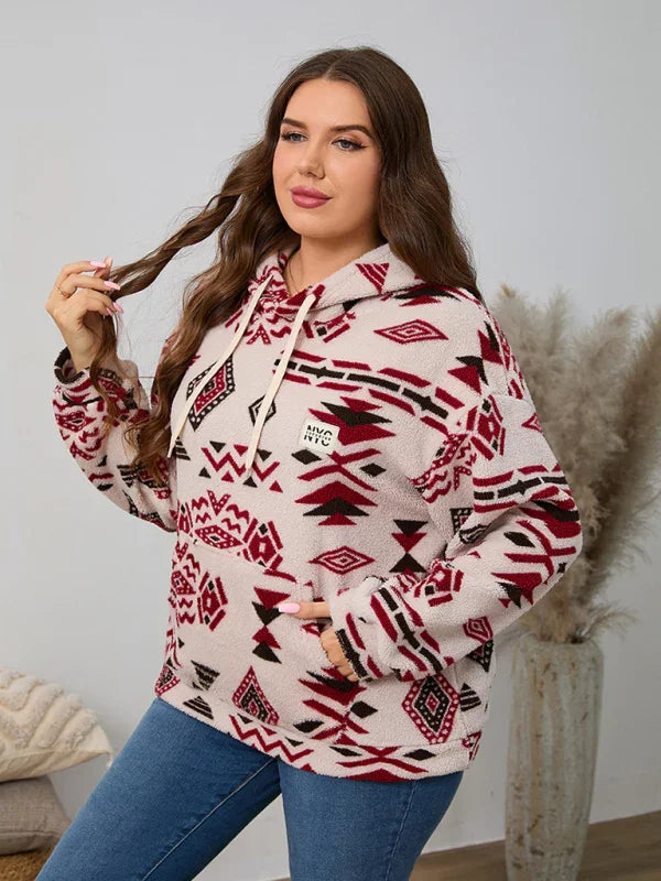 Women Animal Print Loose Hoodie Essential Style-Women Hoodie-LeStyleParfait