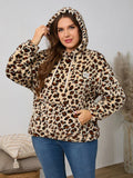 Women Animal Print Loose Hoodie Essential Style-Women Hoodie-LeStyleParfait