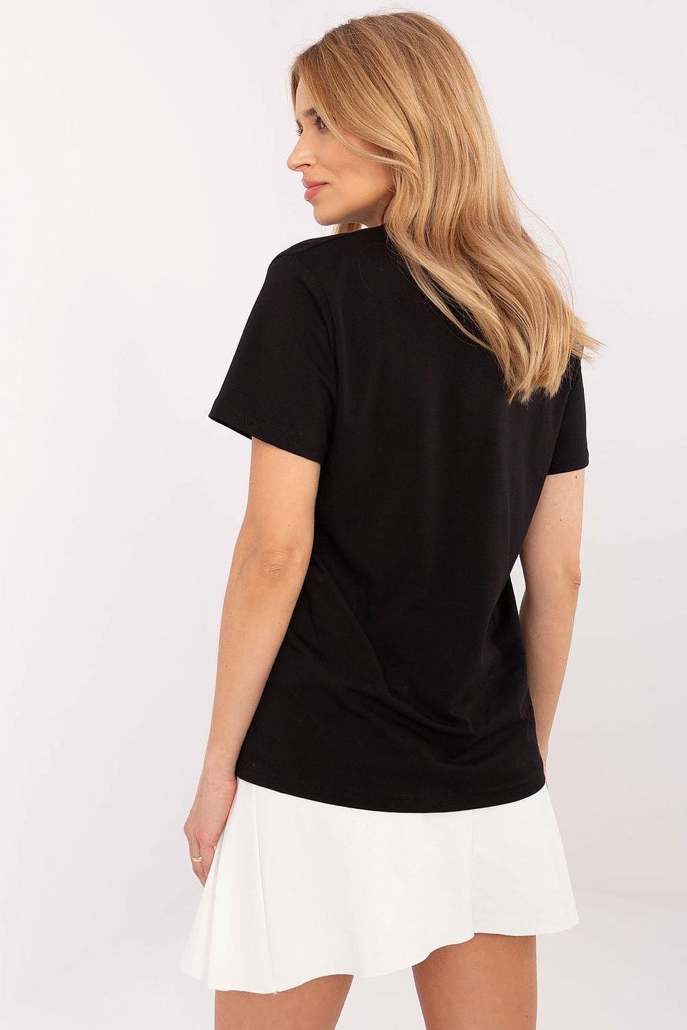 Women Applique Crew Neck Casual Tshirt-Women T-Shirt-LeStyleParfait