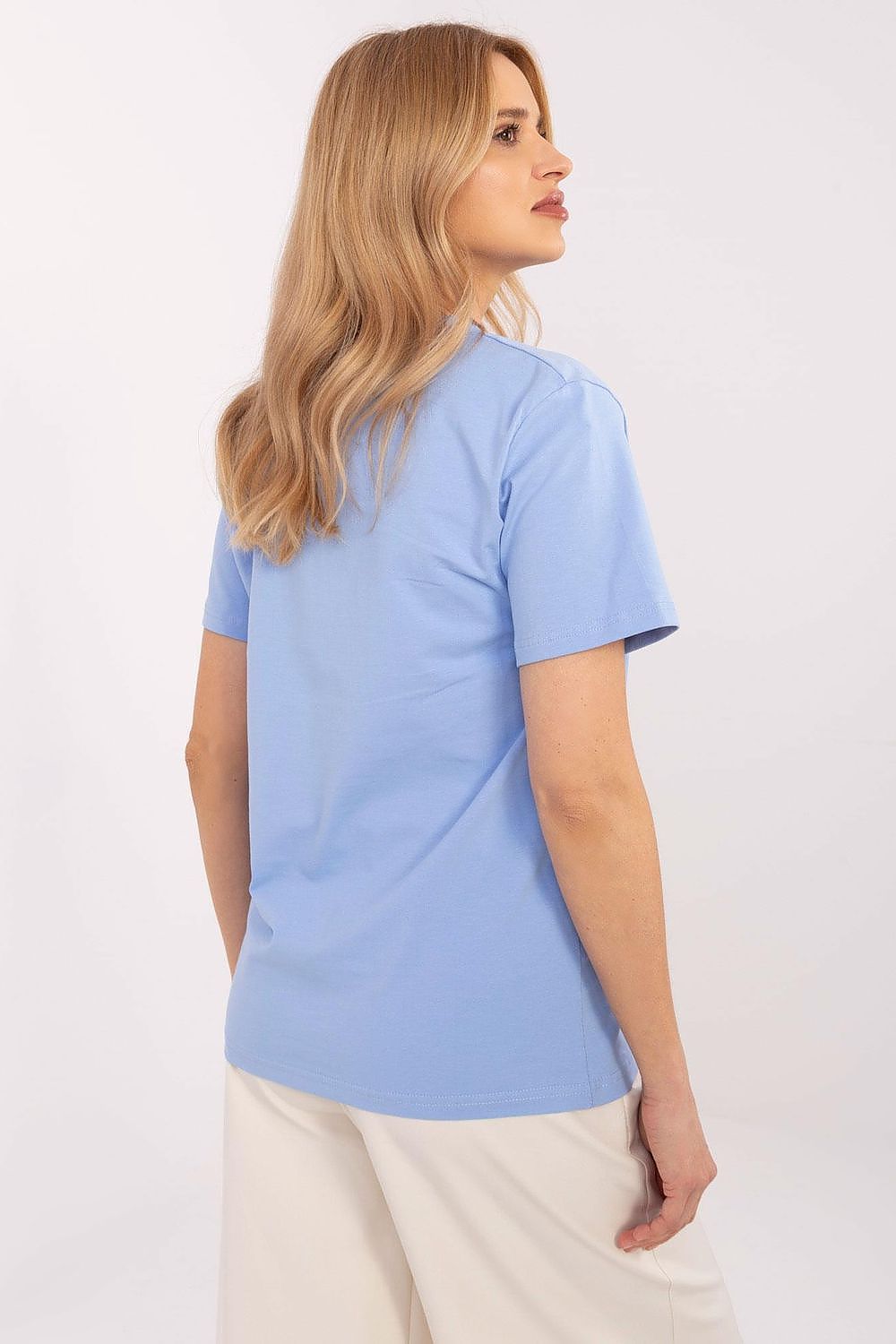Women Applique Crew Neck Casual Tshirt-Women T-Shirt-LeStyleParfait