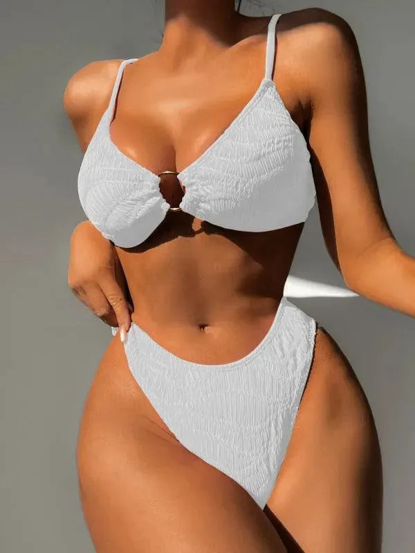 Women Black Bralette Bikini Set