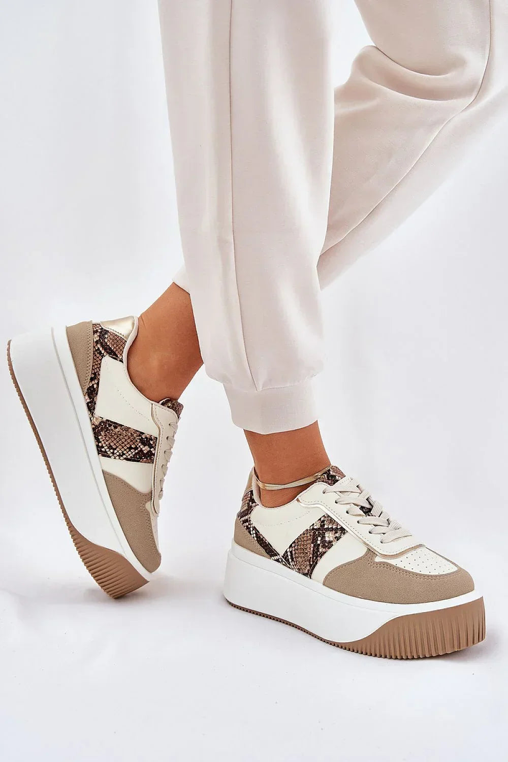 Women Chunky Platform Sneakers Animal Print Commuter Shoes-women sneakers-LeStyleParfait