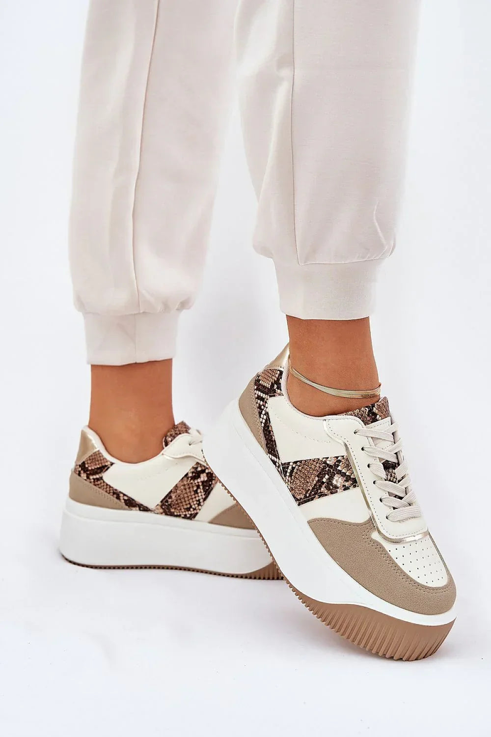 Women Chunky Platform Sneakers Animal Print Commuter Shoes-women sneakers-LeStyleParfait