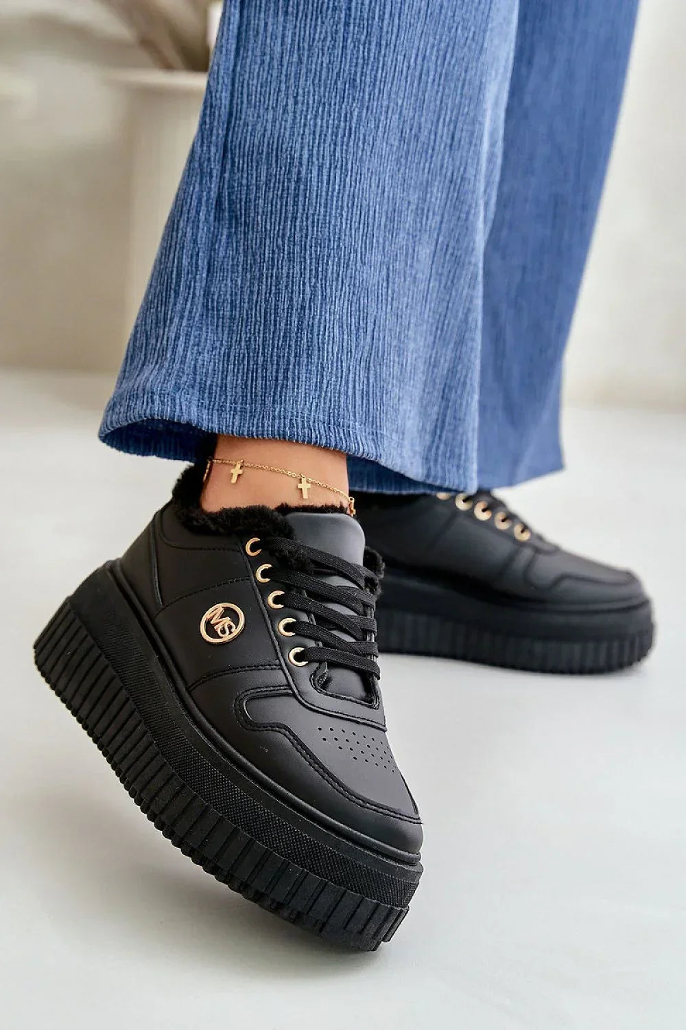 Women Chunky Platform Sneakers Thermal Casual Winter Shoes-women sneakers-LeStyleParfait
