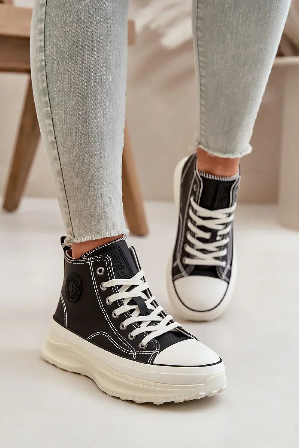 Women Classic High Top Platform Sneakers Lightweight Travel Shoes-women sneakers-LeStyleParfait