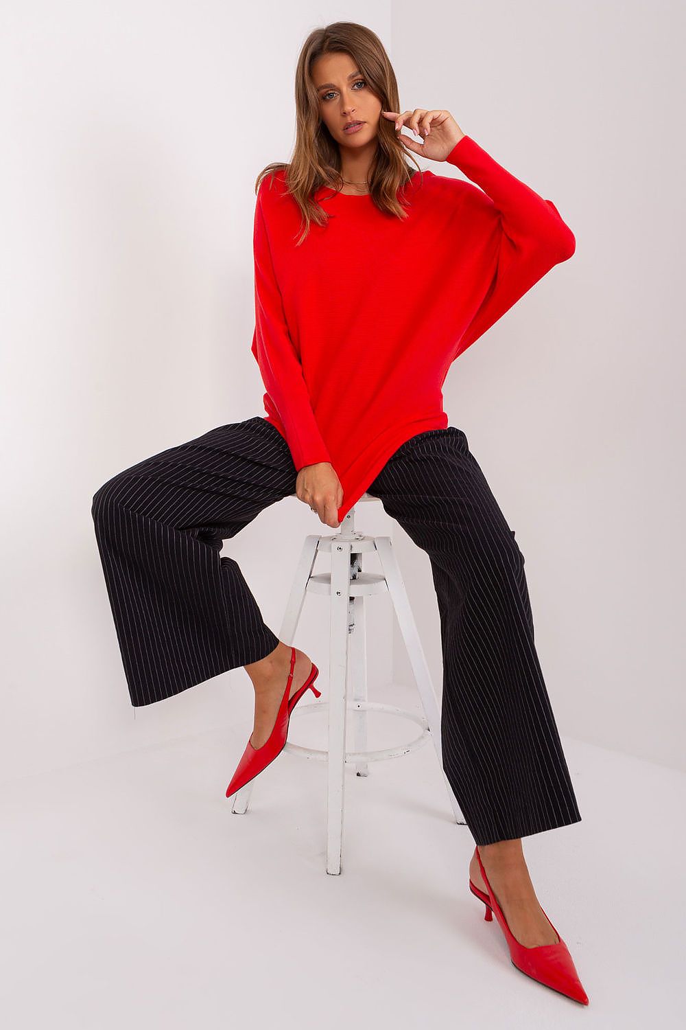 Women Cozy Batwing Sweater Lounge Knit-Women's Sweater-LeStyleParfait