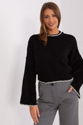 Women Cropped Knit Sweater Casual Layering-Women's Sweater-LeStyleParfait