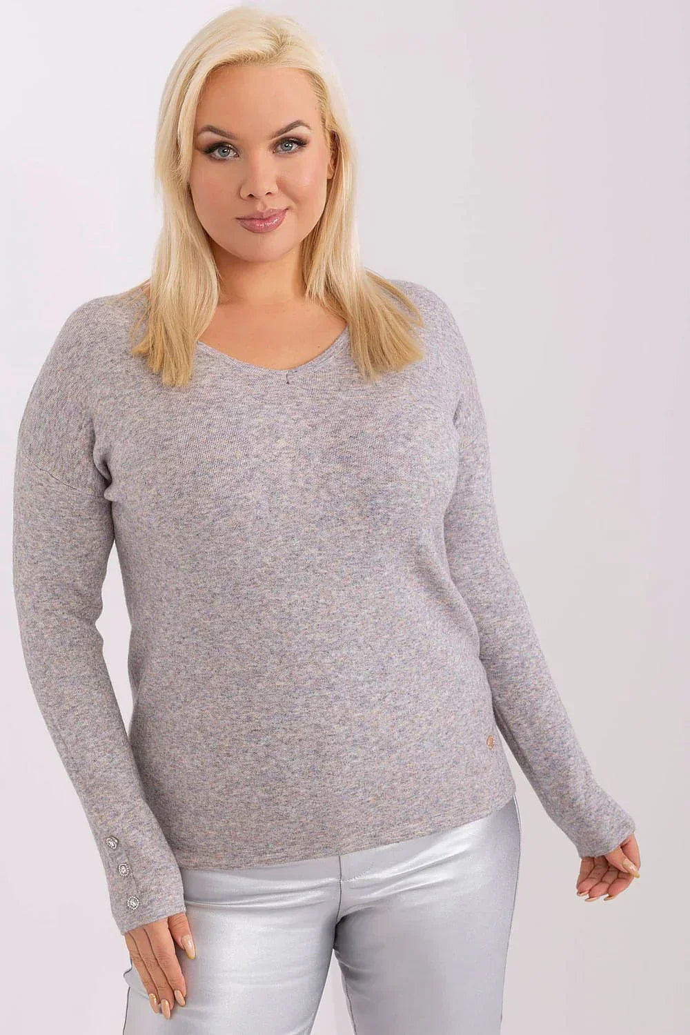Women Elegant V Neck Sweater Chic-Women's Sweater-LeStyleParfait