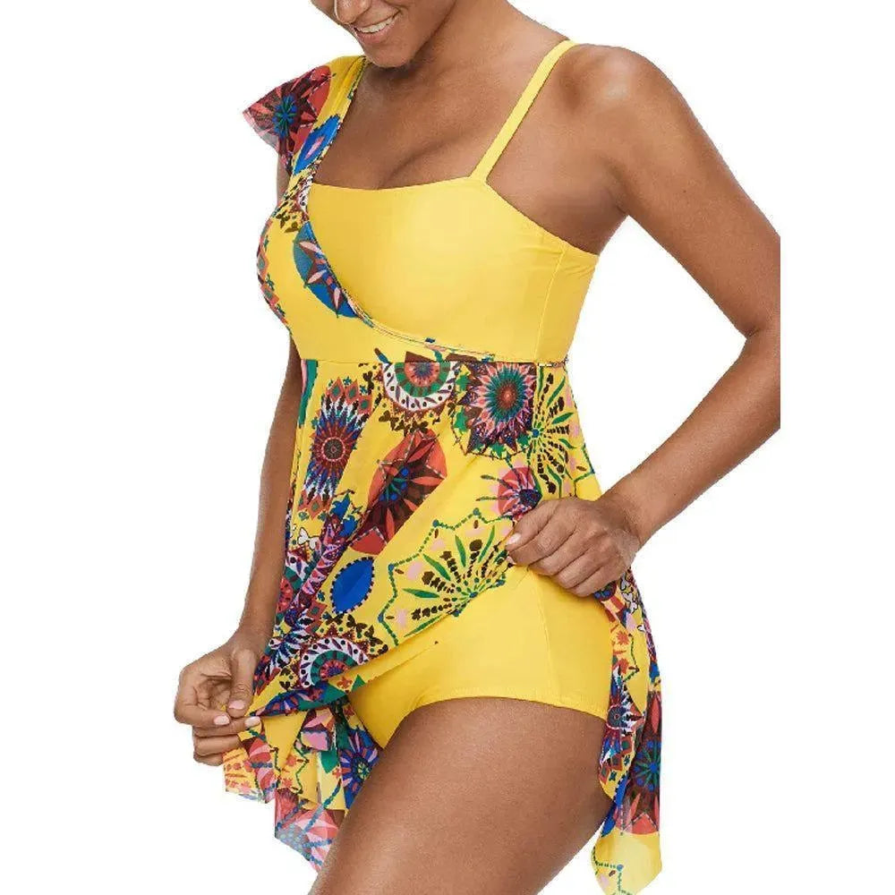 Women Floral One Piece Swimsuit