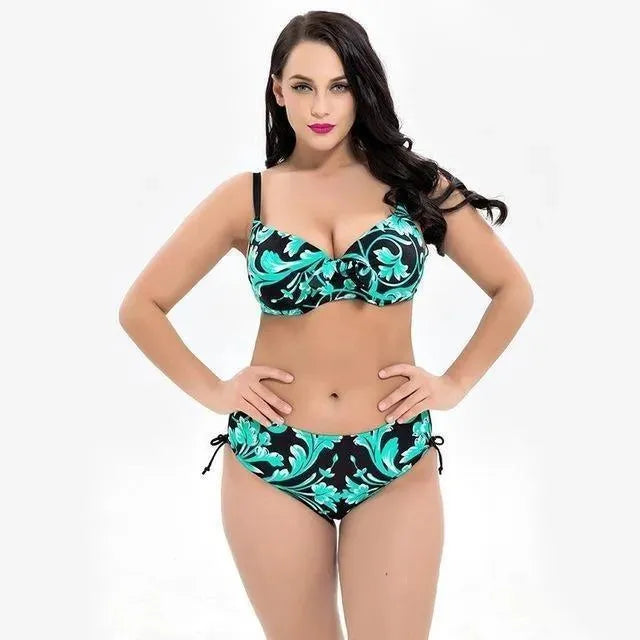 Women Floral Underwire Bikini Set
